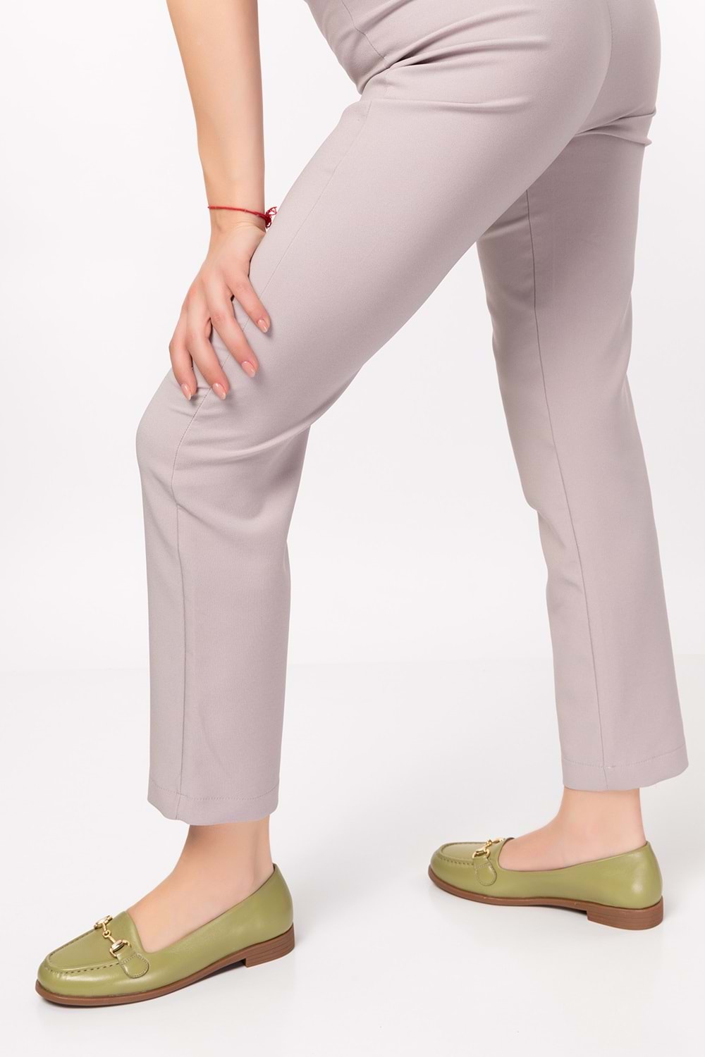 Gondol Hakiki Deri Kadın Günlük Loafer vdt.851 - Yeşil - 38