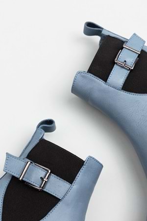 Gondol Kadın Hakiki Deri Günlük Klasik Bot anl.2726 - Mavi - 35