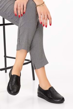 Gondol Kadın Hakiki Deri Anatomik Yumuşak Taban Günlük Ayakkabı pyt.1213 - Siyah - 40