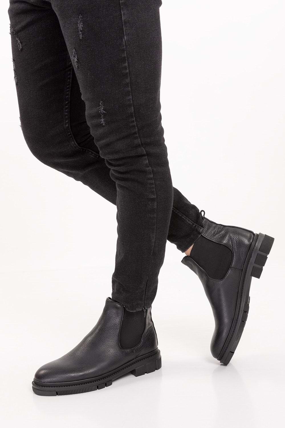 Gondol Erkek Hakiki Deri Günlük Bot src.704 - Siyah - 40