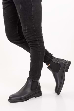 Gondol Erkek Hakiki Deri Günlük Bot src.704 - Siyah - 40