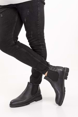 Gondol Erkek Hakiki Deri Günlük Bot src.704 - Siyah - 40