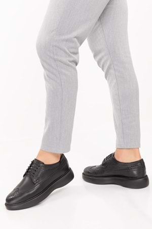 Gondol Içi Dışı Hakiki Deri Anatomik Taban Casual Ayakkabı SRC.09 - Siyah - 43