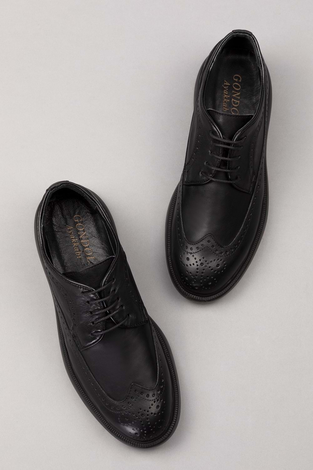 Gondol Içi Dışı Hakiki Deri Anatomik Taban Casual Ayakkabı SRC.09 - Siyah - 43