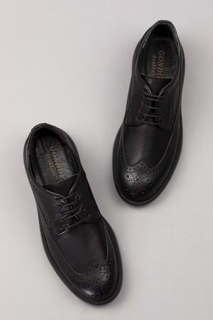 Gondol Içi Dışı Hakiki Deri Anatomik Taban Casual Ayakkabı SRC.09 - Siyah - 43