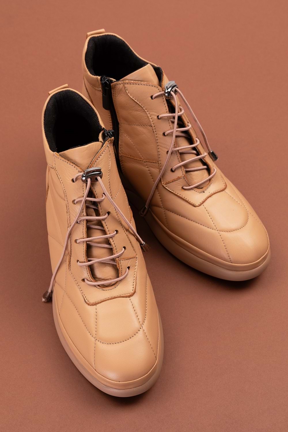 Gondol Kadın Hakiki Deri Hafif Günlük Spor Bot ndr.5515 - Nude - 42