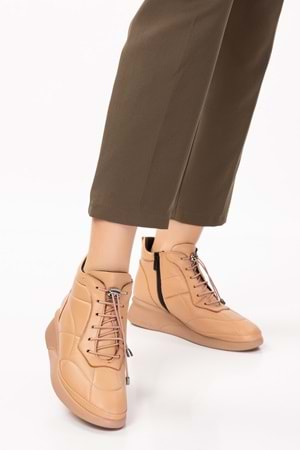 Gondol Kadın Hakiki Deri Hafif Günlük Spor Bot ndr.5515 - Nude - 42