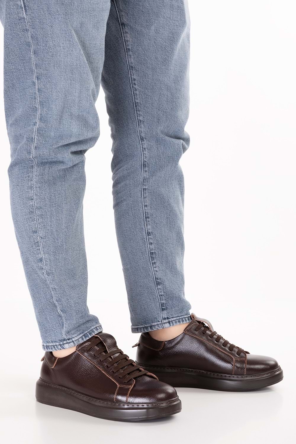 Gondol Içi Dışı Hakiki Deri Günlük Rahat Ayakkabı mals.352 - Kahverengi - 39