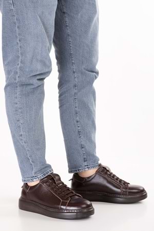 Gondol Içi Dışı Hakiki Deri Günlük Rahat Ayakkabı mals.352 - Kahverengi - 39