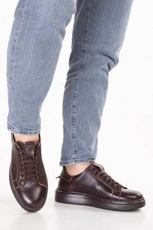 Gondol Içi Dışı Hakiki Deri Günlük Rahat Ayakkabı mals.352 - Kahverengi - 39