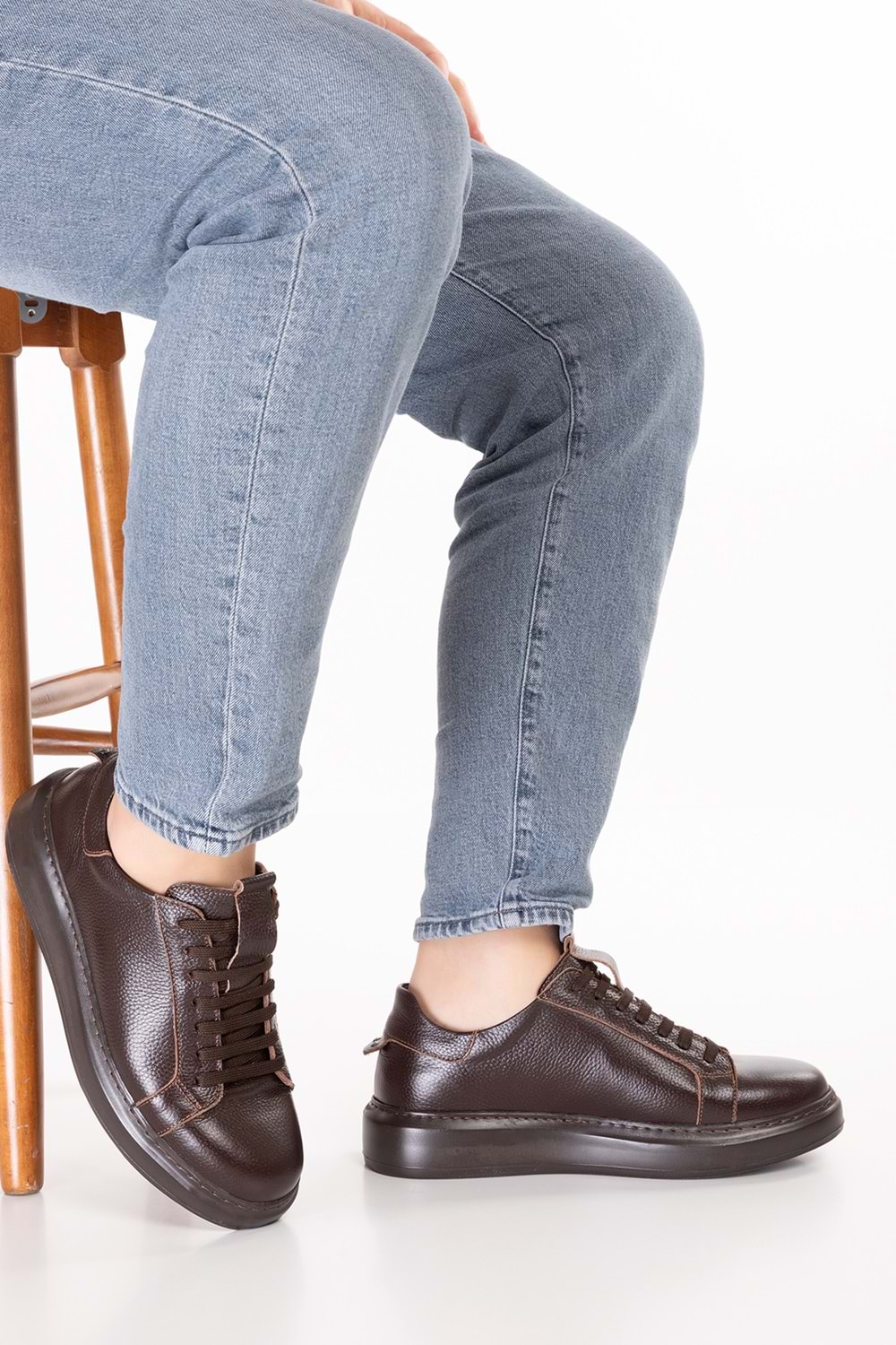 Gondol Içi Dışı Hakiki Deri Günlük Rahat Ayakkabı mals.352 - Kahverengi - 39