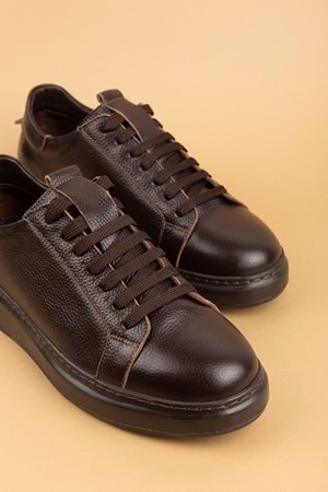 Gondol Içi Dışı Hakiki Deri Günlük Rahat Ayakkabı mals.352 - Kahverengi - 39