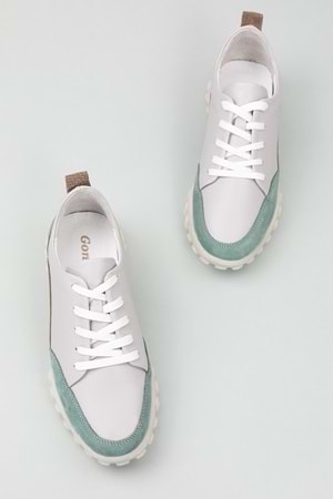 Gondol Hakiki Deri Kalın Rahat Günlük Spor Ayakkabı yt.2403 - Gri - 36