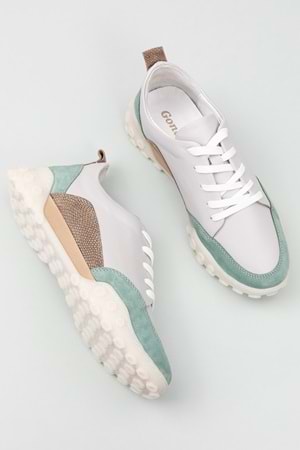 Gondol Hakiki Deri Kalın Rahat Günlük Spor Ayakkabı yt.2403 - Gri - 36