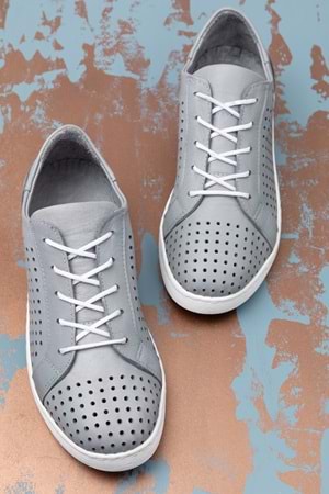 Gondol Kadın Hakiki Deri Günlük Rahat Ayakkabı gnd.108 - Gri - 37