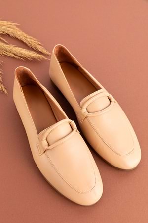 Gondol Hakiki Deri Kadın Babet tzr.109 - Nude - 40