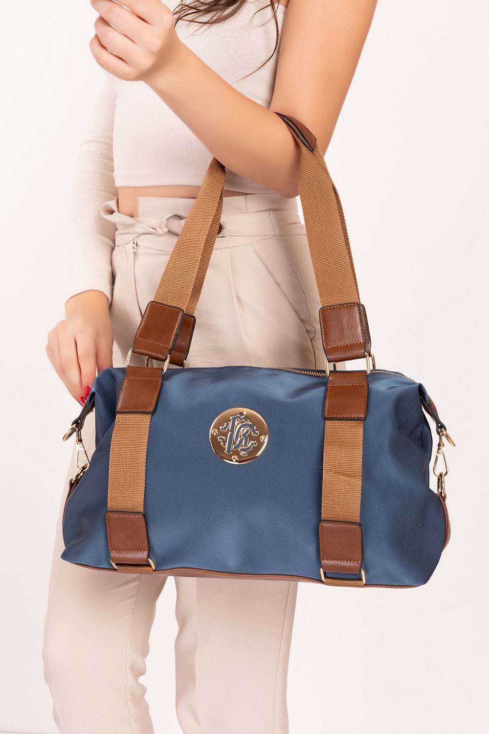 Gondol Şık Seyahat El Çantası gp.1440 - Buz Gri