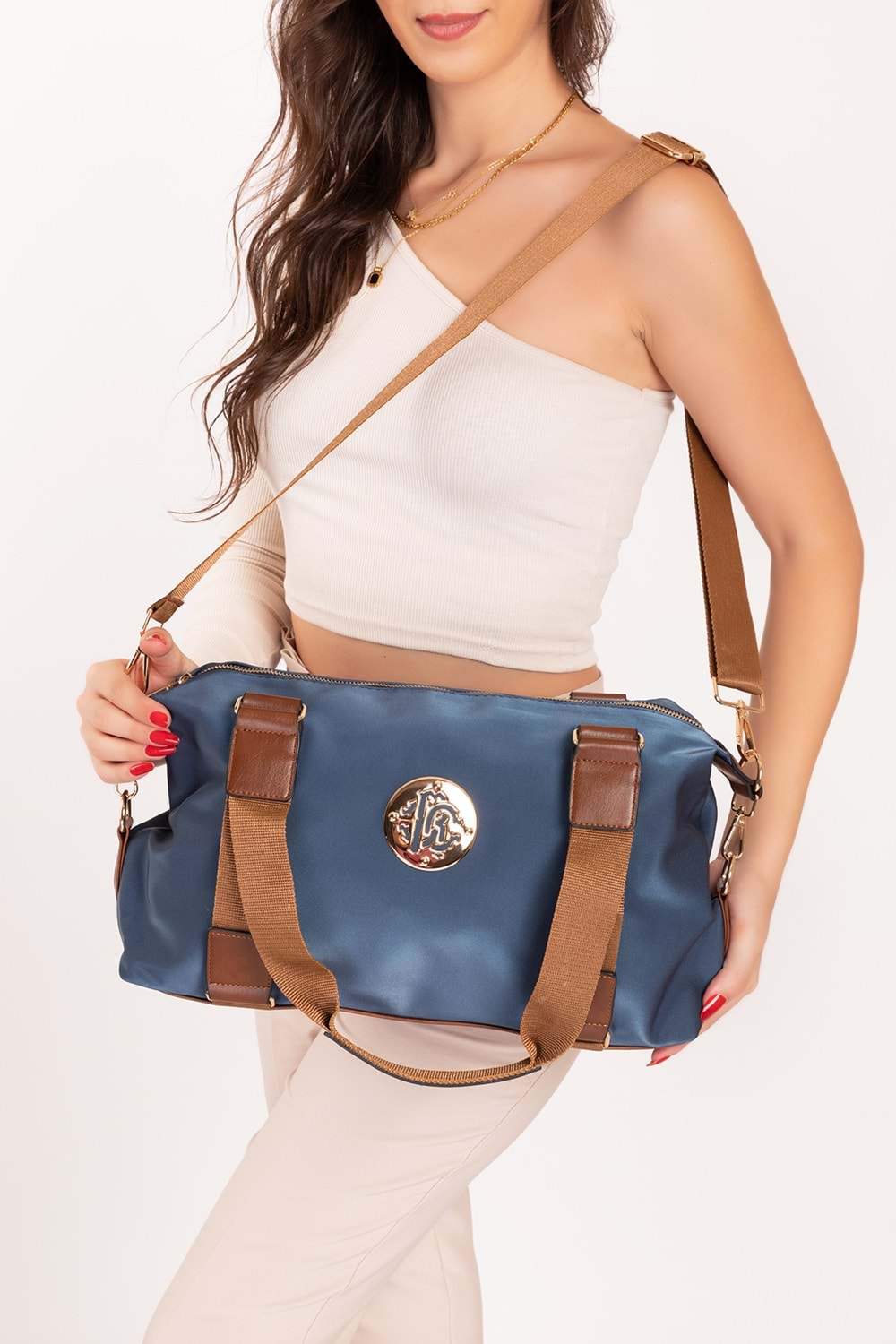 Gondol Şık Seyahat El Çantası gp.1440 - Buz Gri