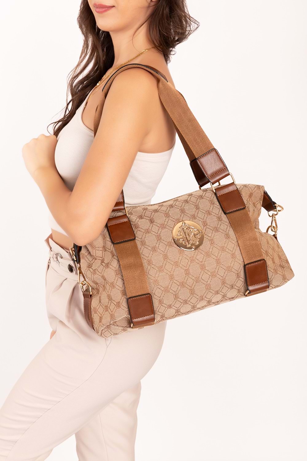 Gondol Şık Seyahat El Çantası gp.1440 - Buz Gri