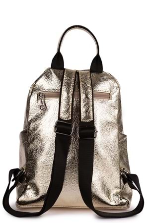 Gondol Kadın Taş Detaylı Günlük Sırt Çantası ald.8001 - Gold