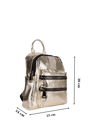 Gondol Kadın Taş Detaylı Günlük Sırt Çantası ald.8001 - Gold