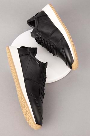 Gondol Kadın Içi Dışı Hakiki Deri Günlük Rahat Ayakkabı tnl.6061 - Siyah Cilt - 36