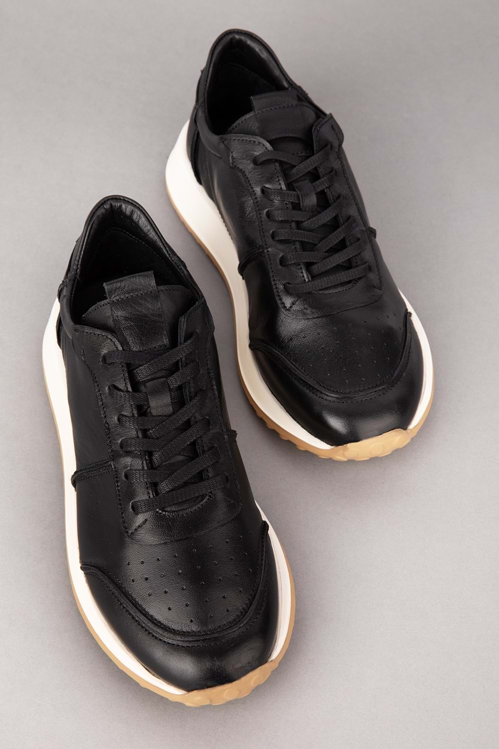 Gondol Kadın Içi Dışı Hakiki Deri Günlük Rahat Ayakkabı tnl.6061 - Siyah Cilt - 36