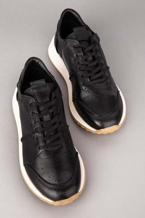 Gondol Kadın Içi Dışı Hakiki Deri Günlük Rahat Ayakkabı tnl.6061 - Siyah Cilt - 36