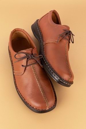 Gondol Erkek Hakiki Deri Günlük Klasik Ayakkabı kml.2026 - Taba - 41