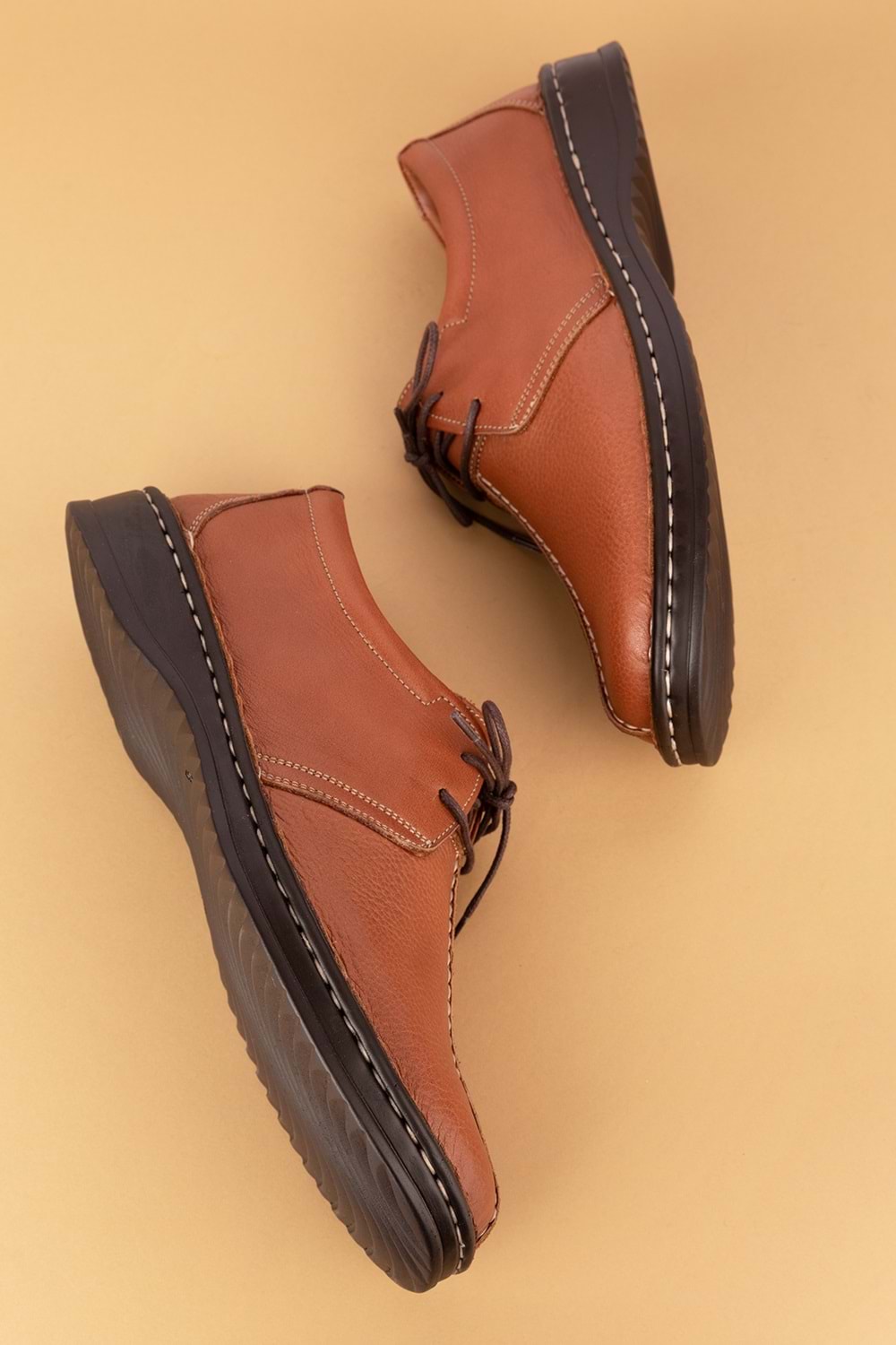 Gondol Erkek Hakiki Deri Günlük Klasik Ayakkabı kml.2026 - Taba - 41