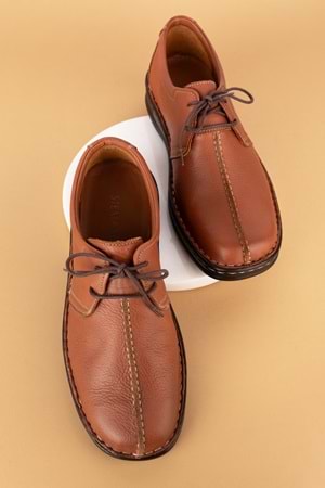 Gondol Erkek Hakiki Deri Günlük Klasik Ayakkabı kml.2026 - Taba - 41