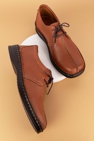 Gondol Erkek Hakiki Deri Günlük Klasik Ayakkabı kml.2026 - Taba - 41