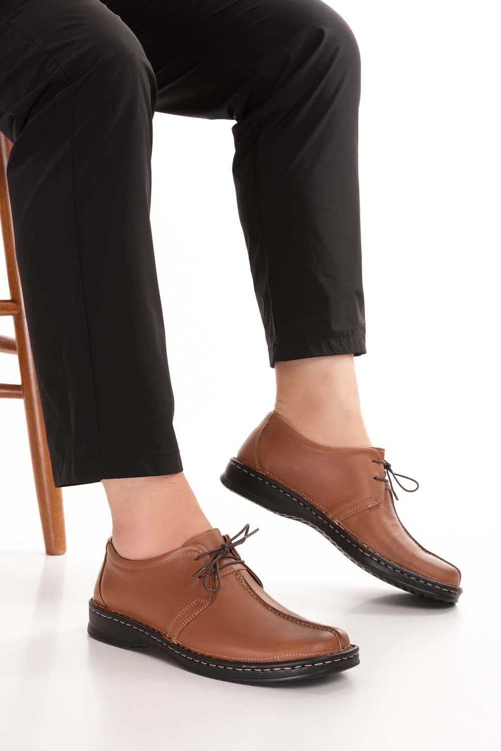 Gondol Erkek Hakiki Deri Günlük Klasik Ayakkabı kml.2026 - Taba - 41