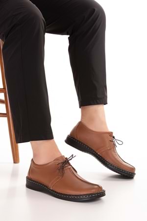 Gondol Erkek Hakiki Deri Günlük Klasik Ayakkabı kml.2026 - Taba - 41