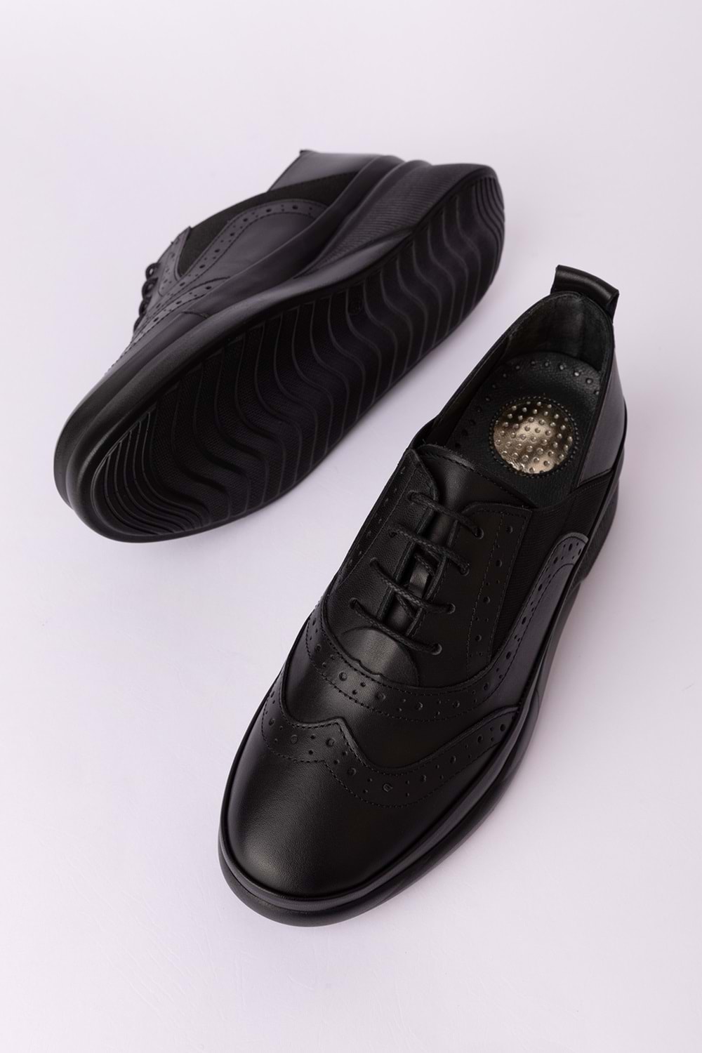 Gondol Hakiki Deri Anatomik Taban Rahat Ayakkabı elnr.3803 - Siyah - 41