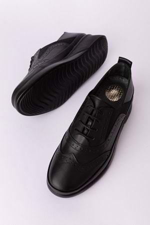 Gondol Hakiki Deri Anatomik Taban Rahat Ayakkabı elnr.3803 - Siyah - 41