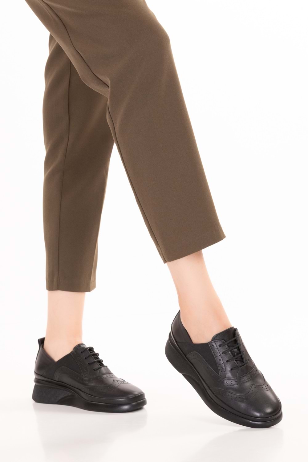 Gondol Hakiki Deri Anatomik Taban Rahat Ayakkabı elnr.3803 - Siyah - 41