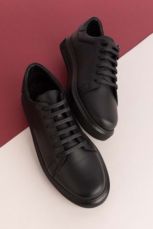 Gondol Hakiki Deri Rahat Günlük Ayakkabı pkr.909 - Siyah - 37