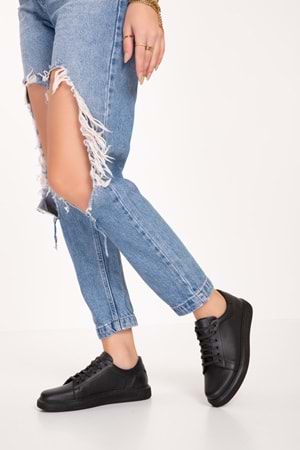 Gondol Hakiki Deri Rahat Günlük Ayakkabı pkr.909 - Siyah - 37