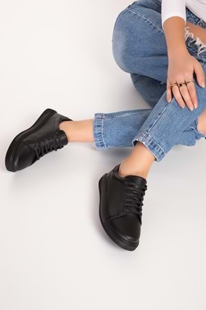 Gondol Hakiki Deri Rahat Günlük Ayakkabı pkr.909 - Siyah - 37