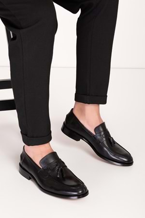 Gondol Erkek Hakiki Deri Kösele Ayakkabı ny.881 - Siyah - 41