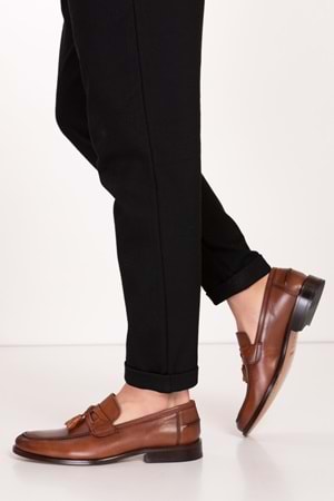 Gondol Erkek Hakiki Deri Kösele Ayakkabı ny.881 - Taba - 46