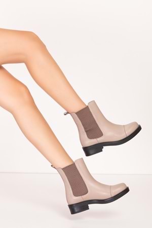 Gondol Hakiki Deri Lastikli Çekme Bot bel.1682 - Bej - 37