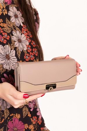 Gondol Çok Gözlü Kullanışlı Şık Cüzdan gp.1489 - Vizon - TEK EBAT