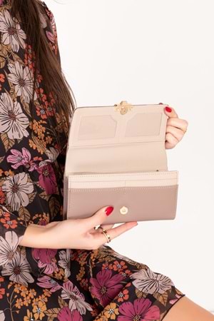 Gondol Çok Gözlü Kullanışlı Şık Cüzdan gp.1489 - Vizon - TEK EBAT