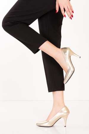 Gondol Hakiki Deri Stiletto-vdt.25 - Dore - 35