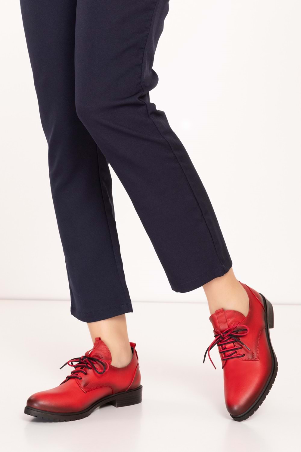 Gondol Kadın İçi Dışı Hakiki Deri Günlük Ayakkabı alsx.334 - Kırmızı S.T. - 35