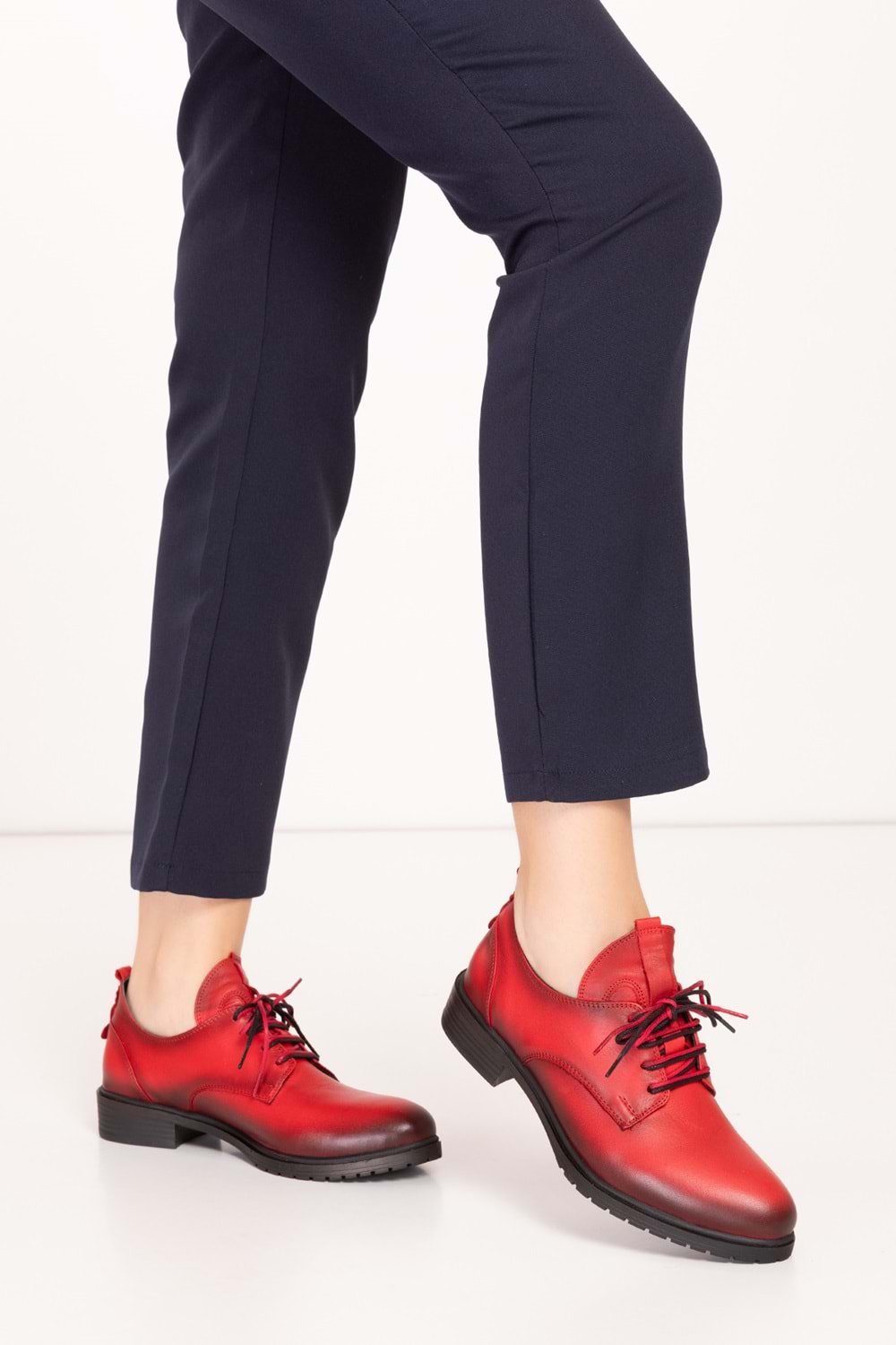 Gondol Kadın İçi Dışı Hakiki Deri Günlük Ayakkabı alsx.334 - Kırmızı S.T. - 35