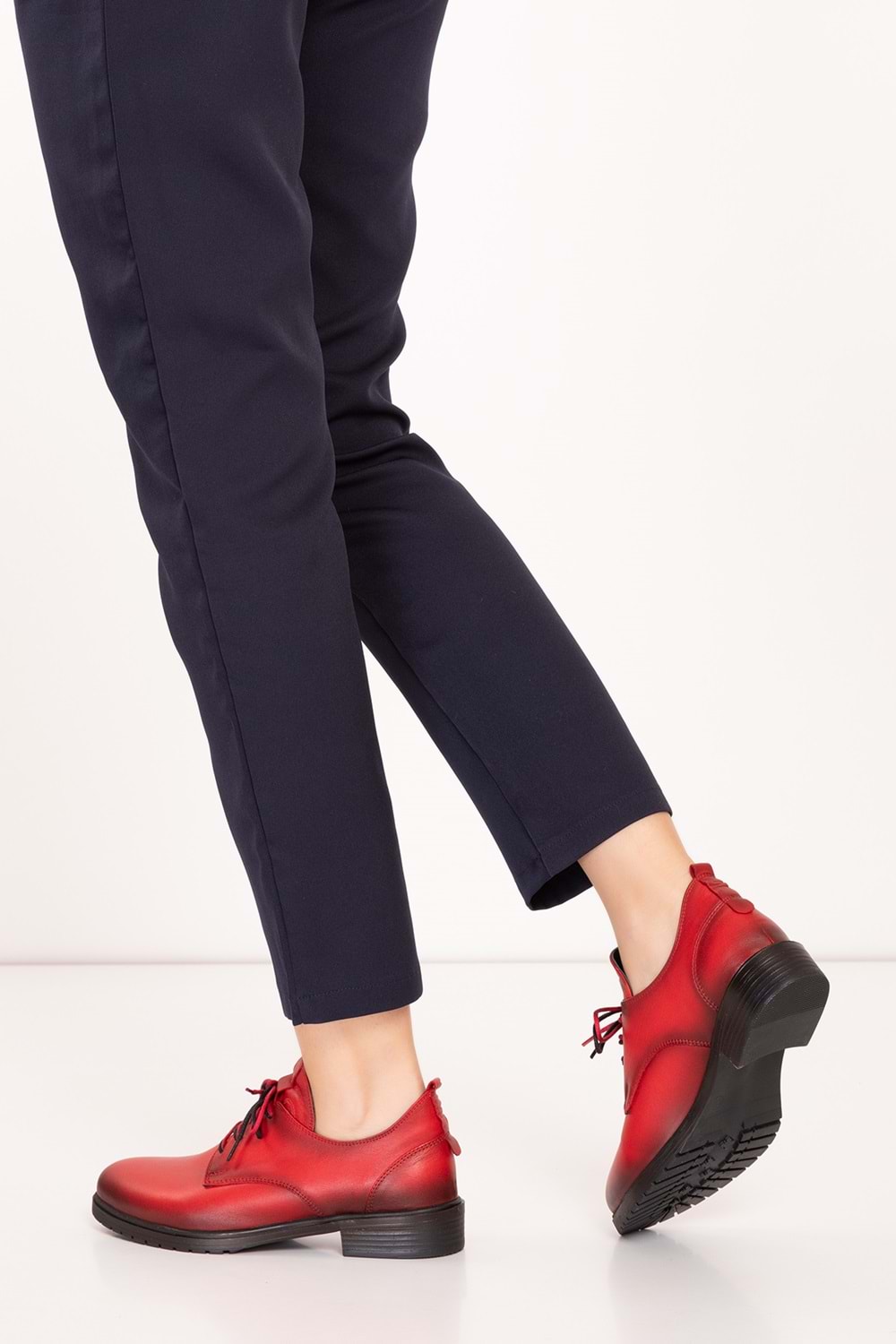 Gondol Kadın İçi Dışı Hakiki Deri Günlük Ayakkabı alsx.334 - Kırmızı S.T. - 35