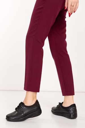 Gondol Comfort Bolle Ortopedik Deri Strech Ayakkabı at.4206 - Siyah Yılan - 36